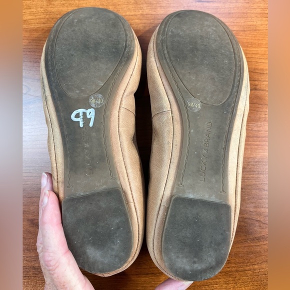 Lucky Brand Emmie Leather Ballet Flats Size 9 Excellent Condition - Picture 11 of 15